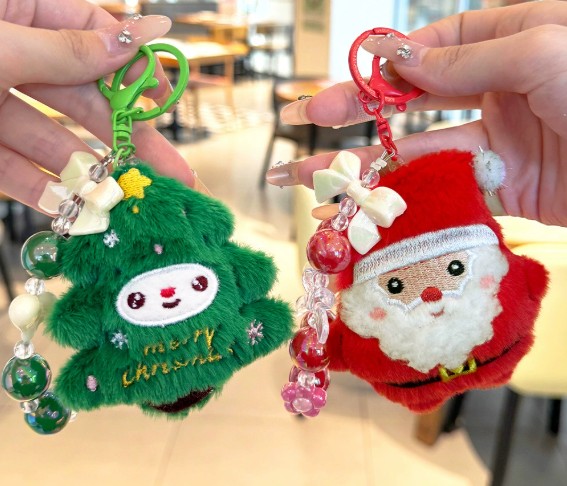 Móc khoá giáng sinh bông